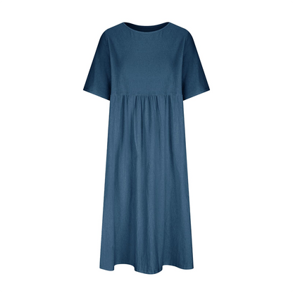Summer New Cotton and Linen Casual Short Sleeve